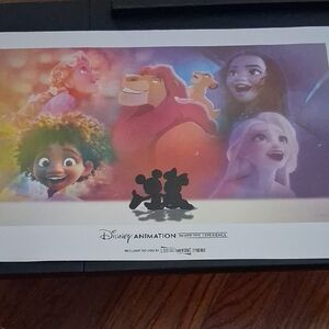Disney Animation Print with Colorful Characters
